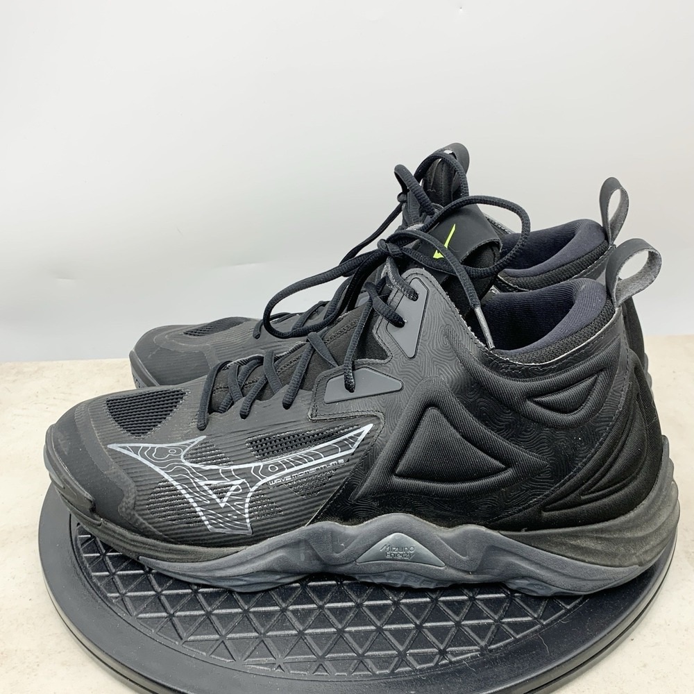 Mizuno Wave Momentum 3 Sneakers Men Size 16 Shoes Black Volleyball Enerzy - Picture 3 of 8